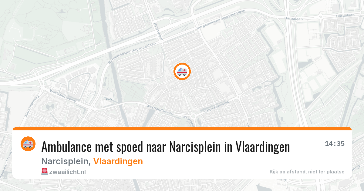 Ambulance met spoed naar Narcisplein in Vlaardingen — 12 apr 2026