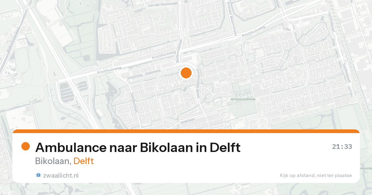 Ambulance naar Bikolaan in Delft — 7 feb 2026