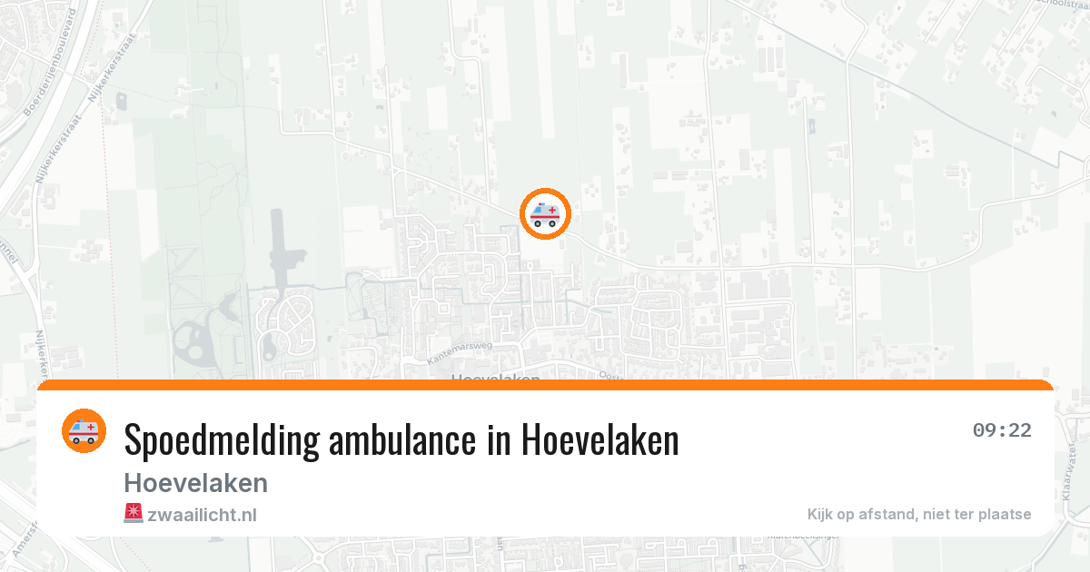 Spoedmelding ambulance in Hoevelaken — 12 aug 2026