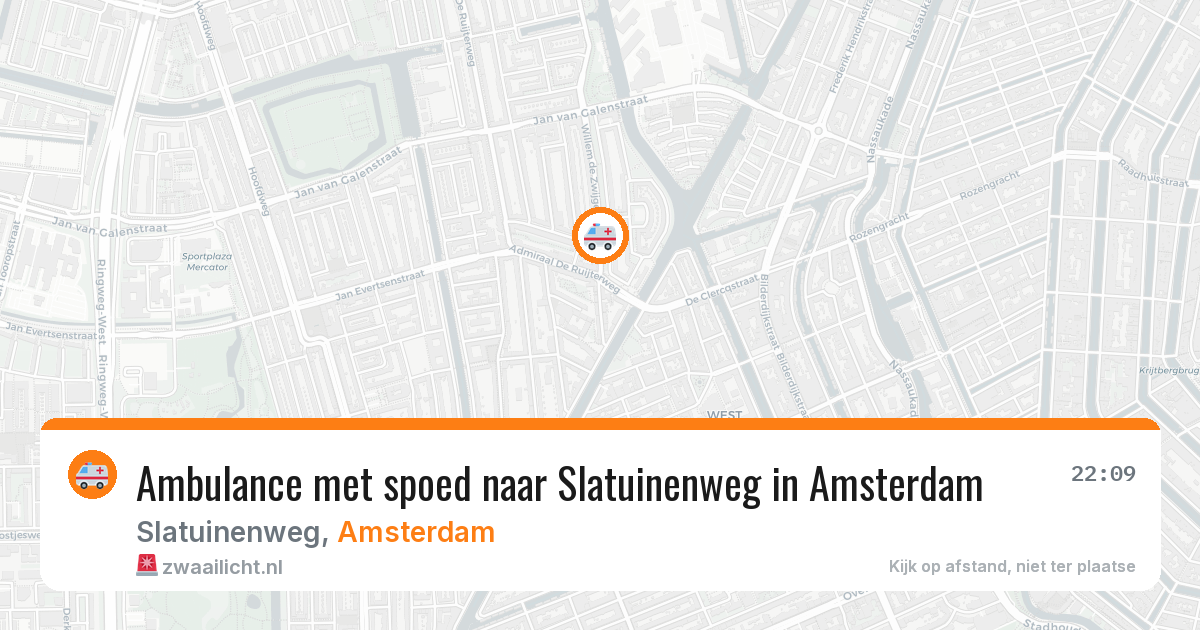 Ambulance met spoed naar Slatuinenweg in Amsterdam — 11 apr 2026