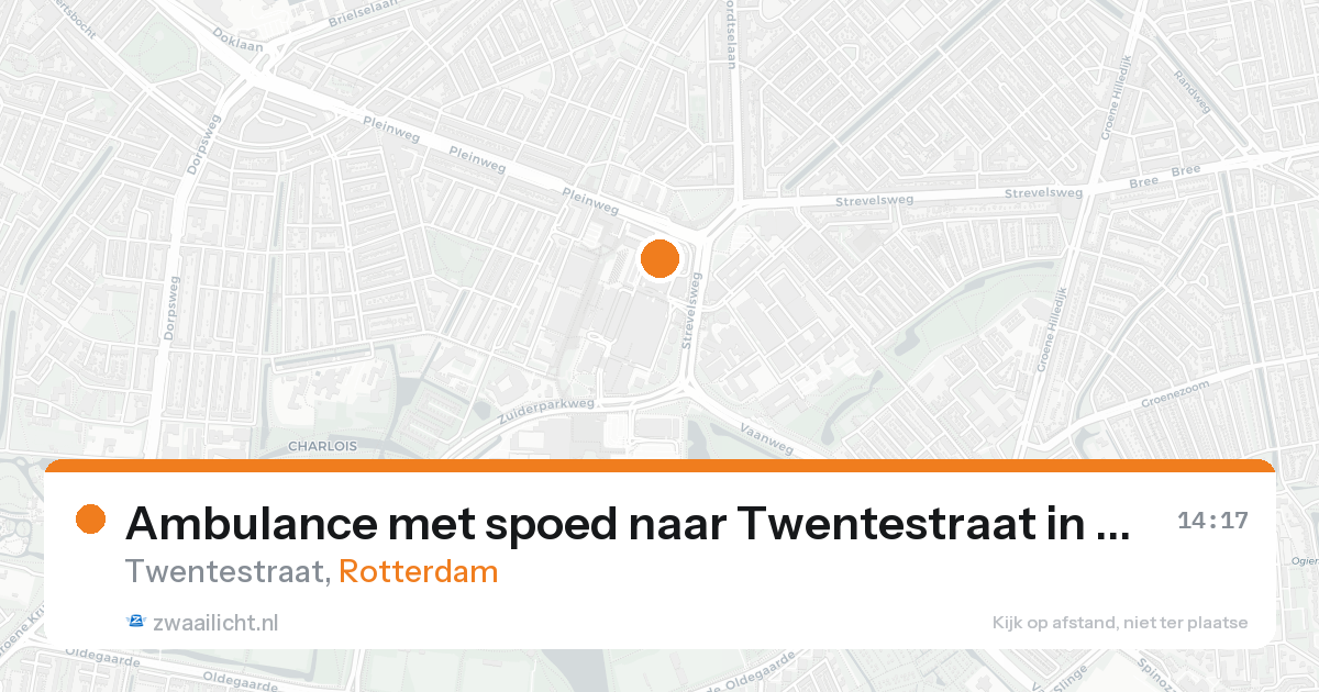 Ambulance met spoed naar Twentestraat in Rotterdam — 23 aug 2026