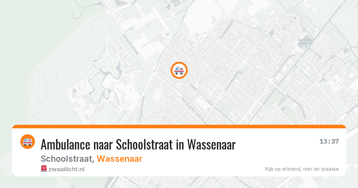 Ambulance naar Schoolstraat in Wassenaar — 5 aug 2026
