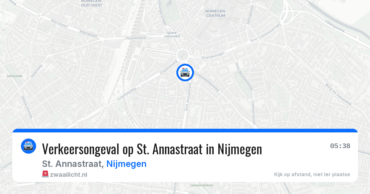 Verkeersongeval op St. Annastraat in Nijmegen — 5 apr 2026
