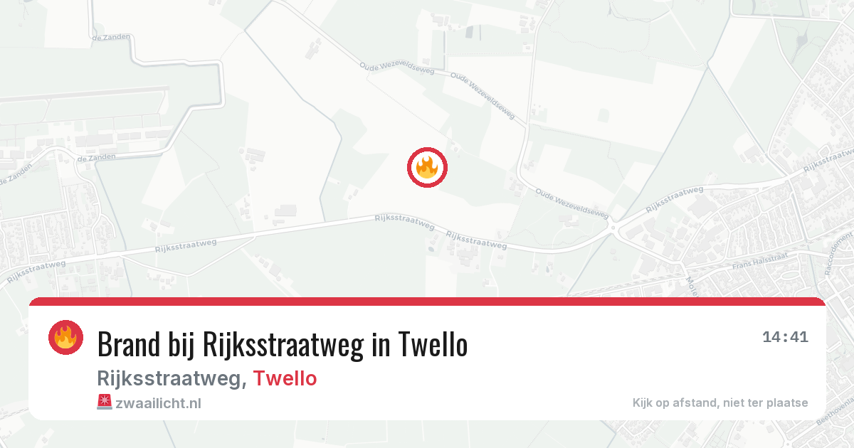 Brand bij Rijksstraatweg in Twello — 5 jul 2026
