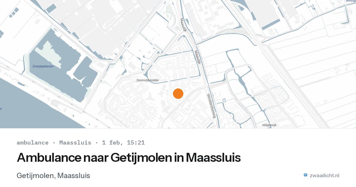Ambulance naar Getijmolen in Maassluis — 1 feb 2026