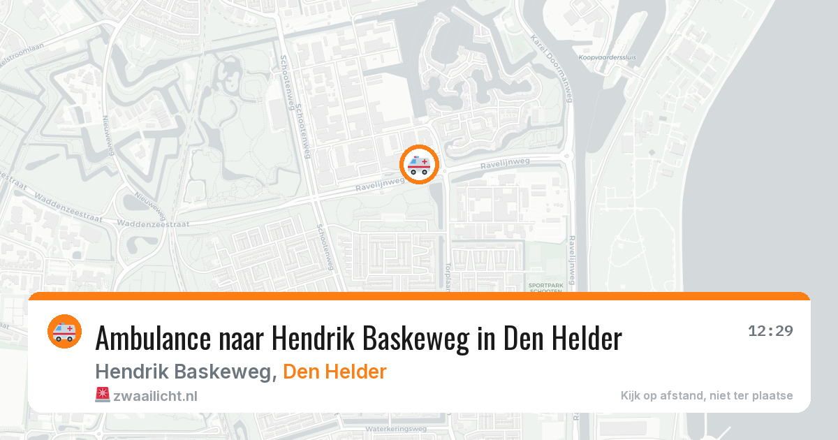 Ambulance naar Hendrik Baskeweg in Den Helder — 12 jul 2026