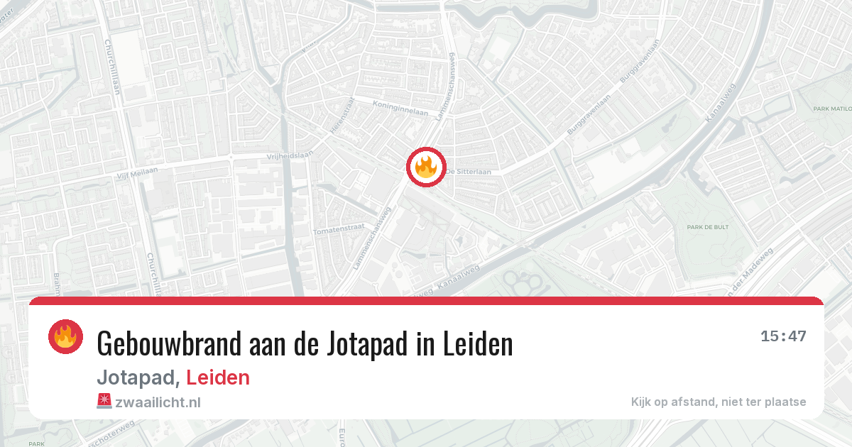 Gebouwbrand aan de Jotapad in Leiden — 19 mei 2026
