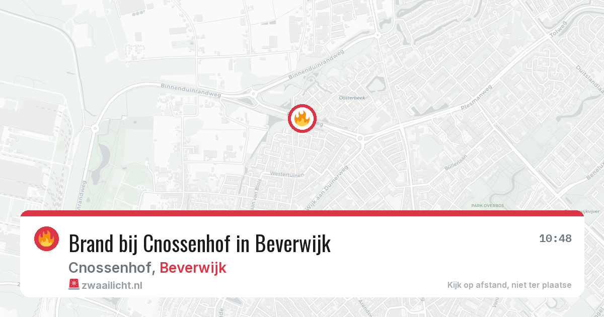 Brand bij Cnossenhof in Beverwijk — 19 jun 2026