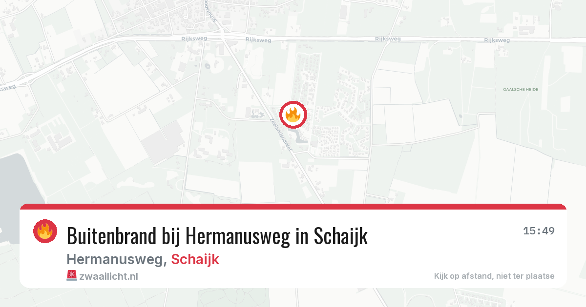 Buitenbrand bij Hermanusweg in Schaijk — 26 mei 2026