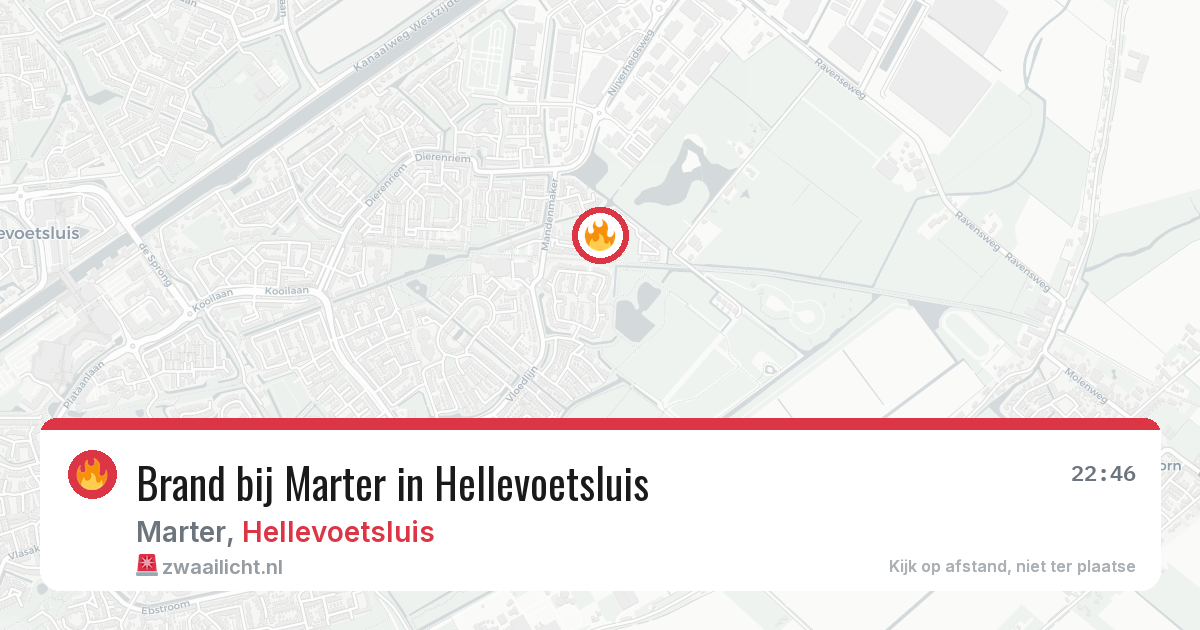 Brand bij Marter in Hellevoetsluis — 10 jul 2026