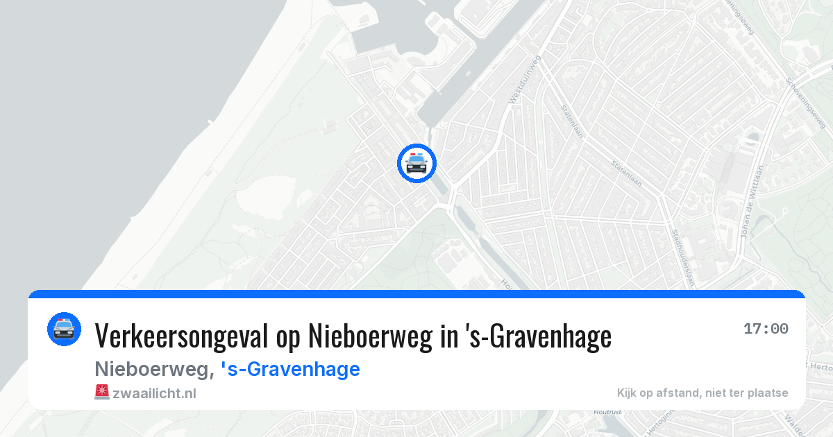 Verkeersongeval op Nieboerweg in 's-Gravenhage — 15 mrt 2026