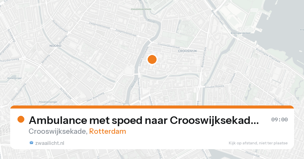 Ambulance met spoed naar Crooswijksekade in Rotterdam — 22 aug 2026