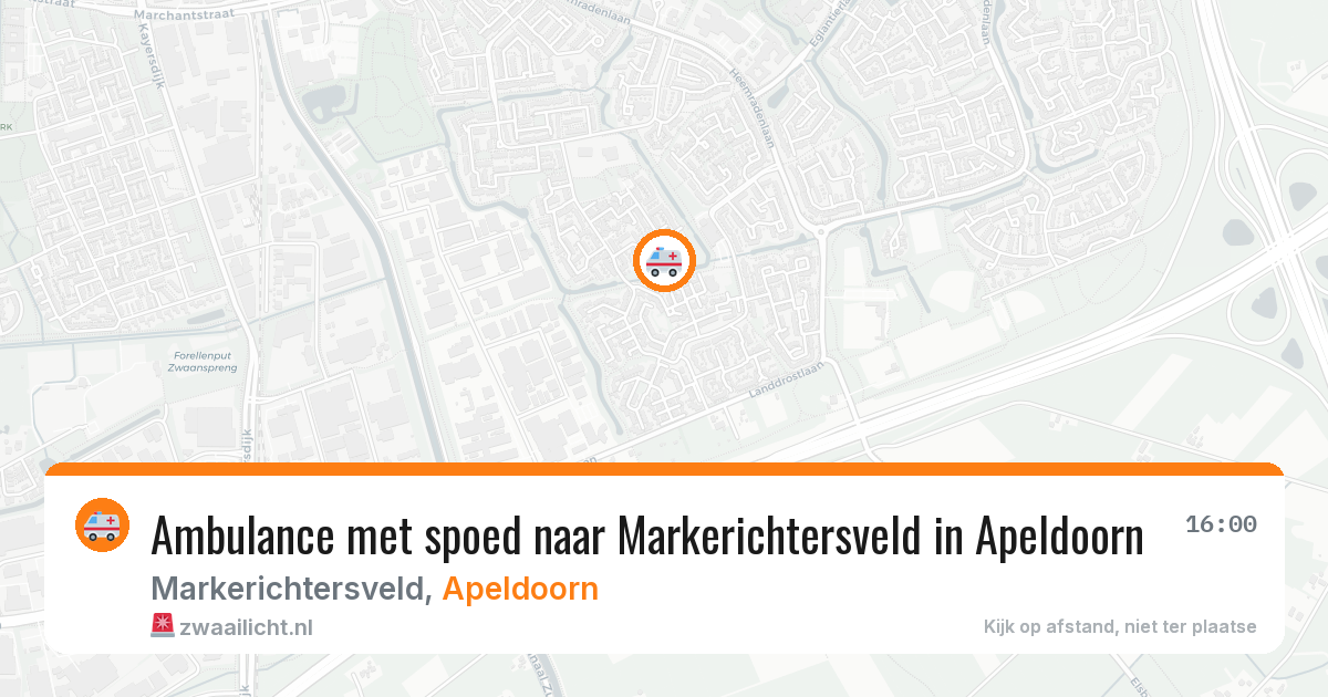 Ambulance met spoed naar Markerichtersveld in Apeldoorn — 8 mrt 2026