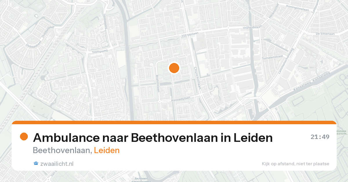 Ambulance naar Beethovenlaan in Leiden — 22 aug 2026