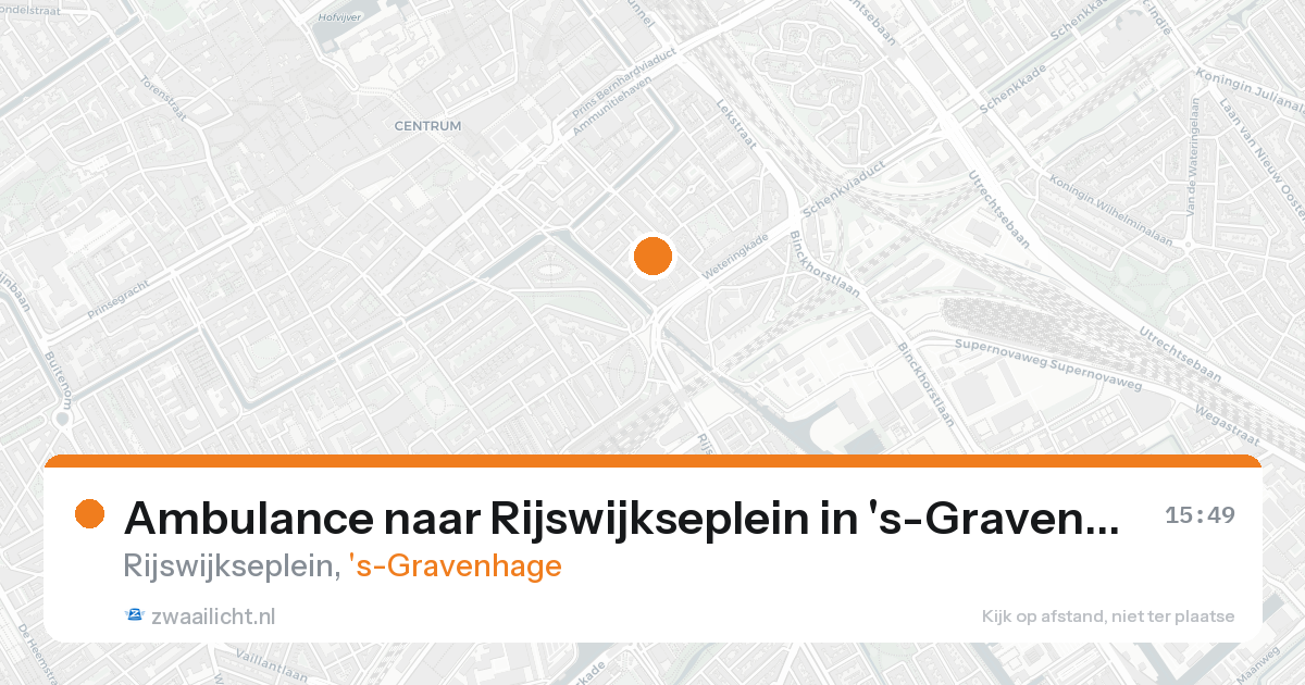 Ambulance naar Rijswijkseplein in 's-Gravenhage — 16 aug 2026