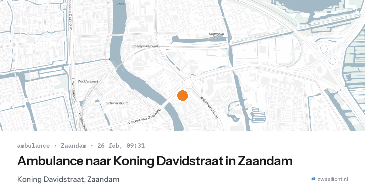 Ambulance naar Koning Davidstraat in Zaandam — 26 feb 2026