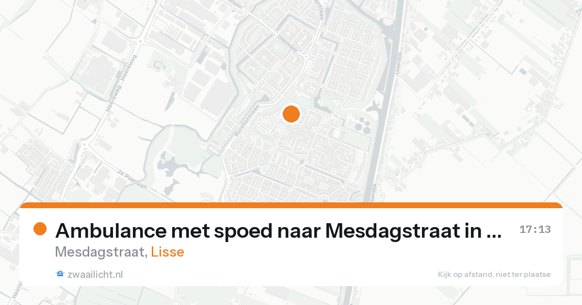 Ambulance met spoed naar Mesdagstraat in Lisse — 23 aug 2026