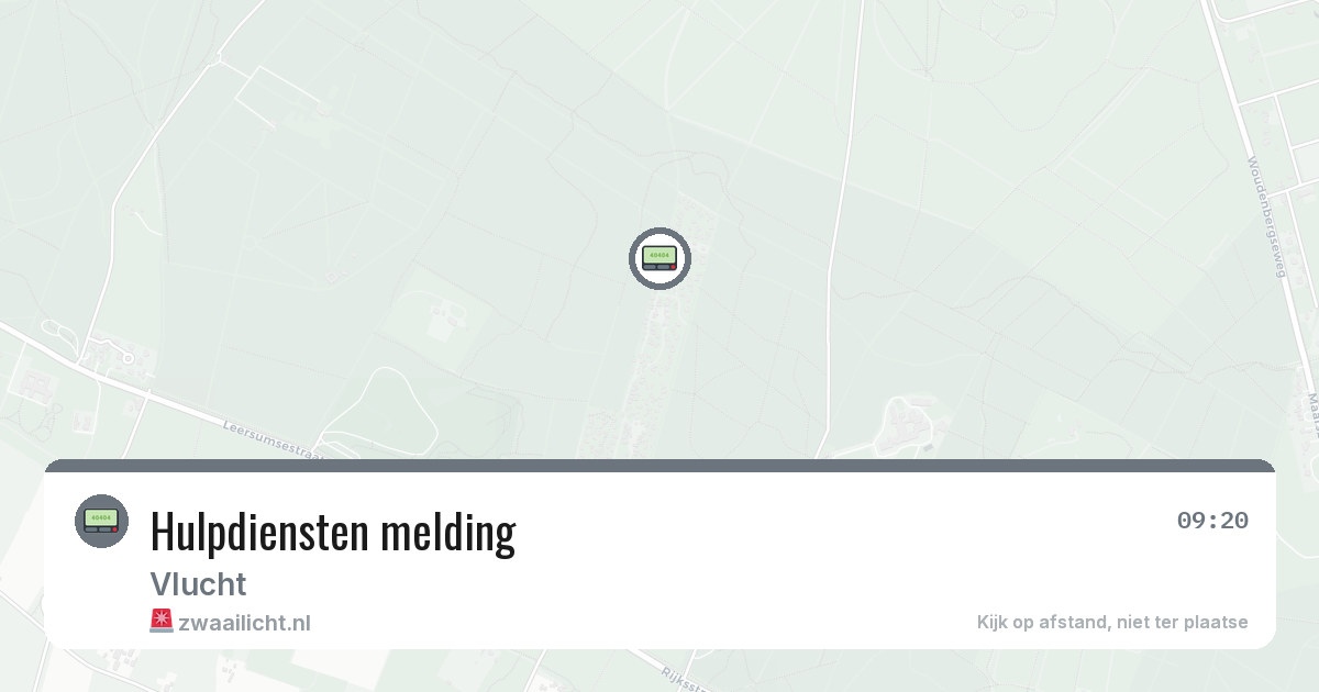 Hulpdiensten melding — 27 jul 2026