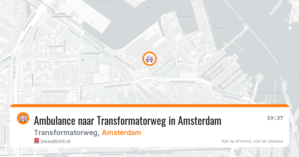 Ambulance naar Transformatorweg in Amsterdam — 9 aug 2026