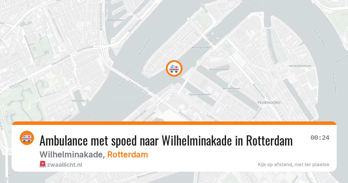 Ambulance met spoed naar Wilhelminakade in Rotterdam — 8 feb 2026