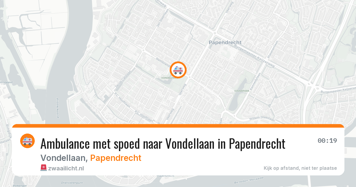 Ambulance met spoed naar Vondellaan in Papendrecht — 21 mrt 2026