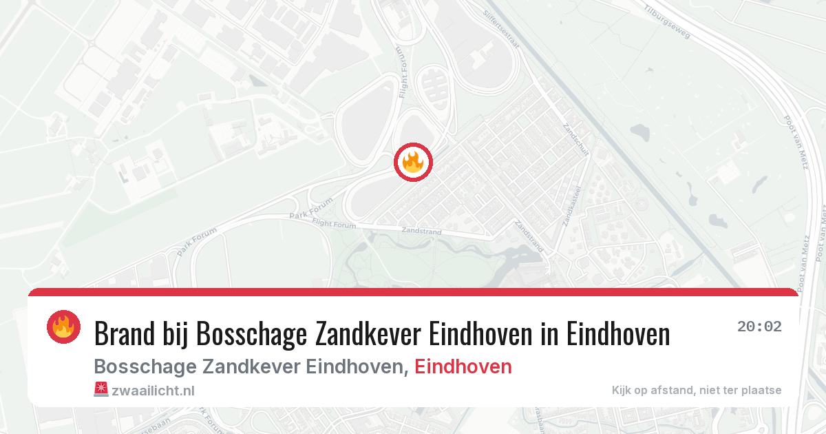 Brand bij Bosschage Zandkever Eindhoven in Eindhoven — 21 jul 2026