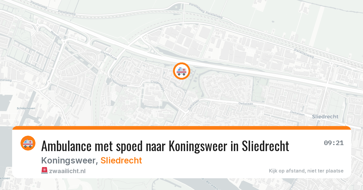 Ambulance met spoed naar Koningsweer in Sliedrecht — 10 jul 2026