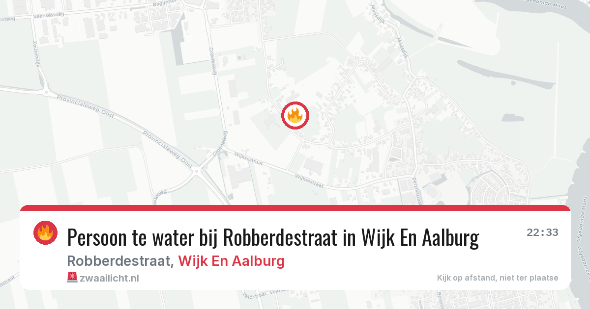 Persoon te water bij Robberdestraat in Wijk En Aalburg — 11 mei 2026