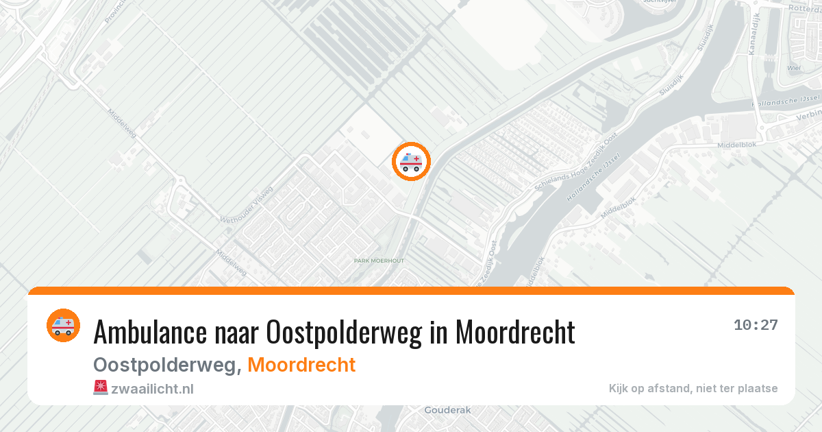 Ambulance naar Oostpolderweg in Moordrecht — 24 jun 2026