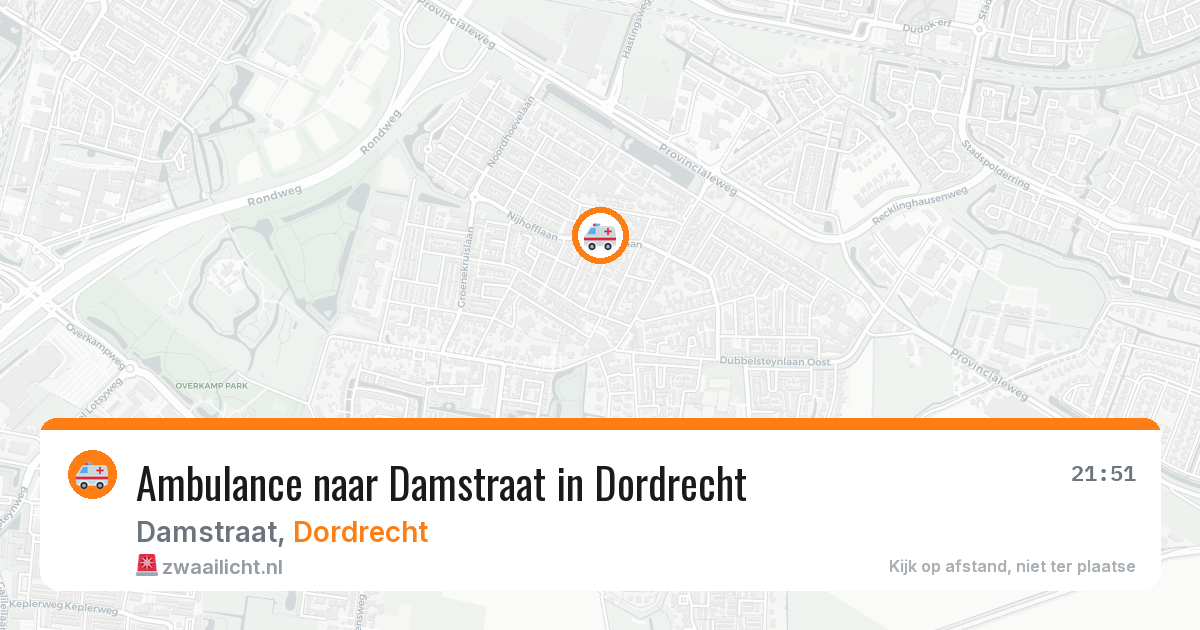 Ambulance naar Damstraat in Dordrecht — 24 apr 2026