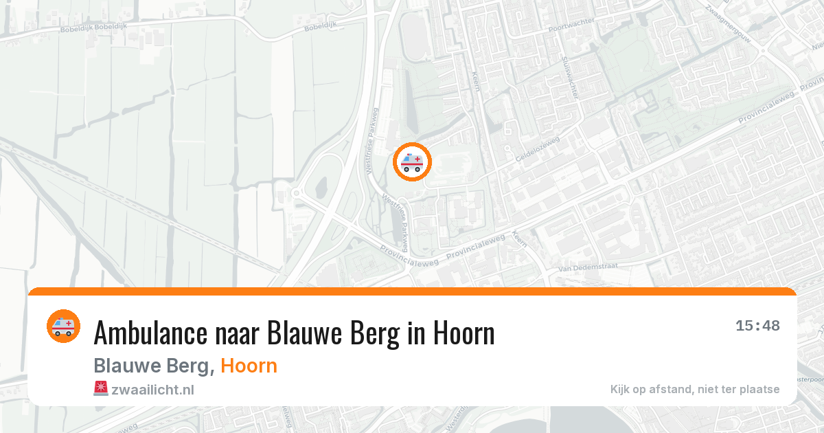 Ambulance naar Blauwe Berg in Hoorn — 26 jul 2026
