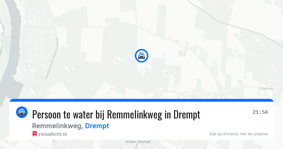 Persoon te water bij Remmelinkweg in Drempt — 20 jun 2026