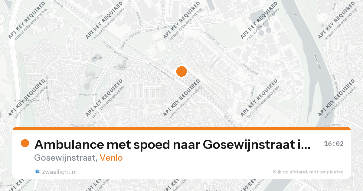 Ambulance met spoed naar Gosewijnstraat in Venlo — 24 aug 2026