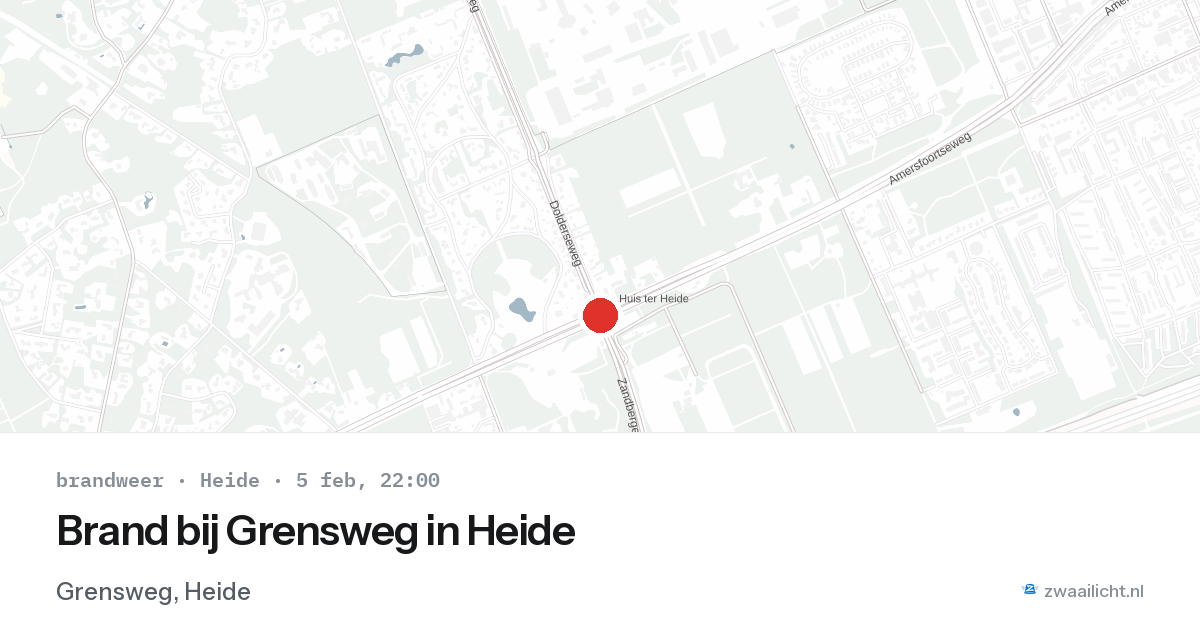 Brand bij Grensweg in Heide — 5 feb 2026