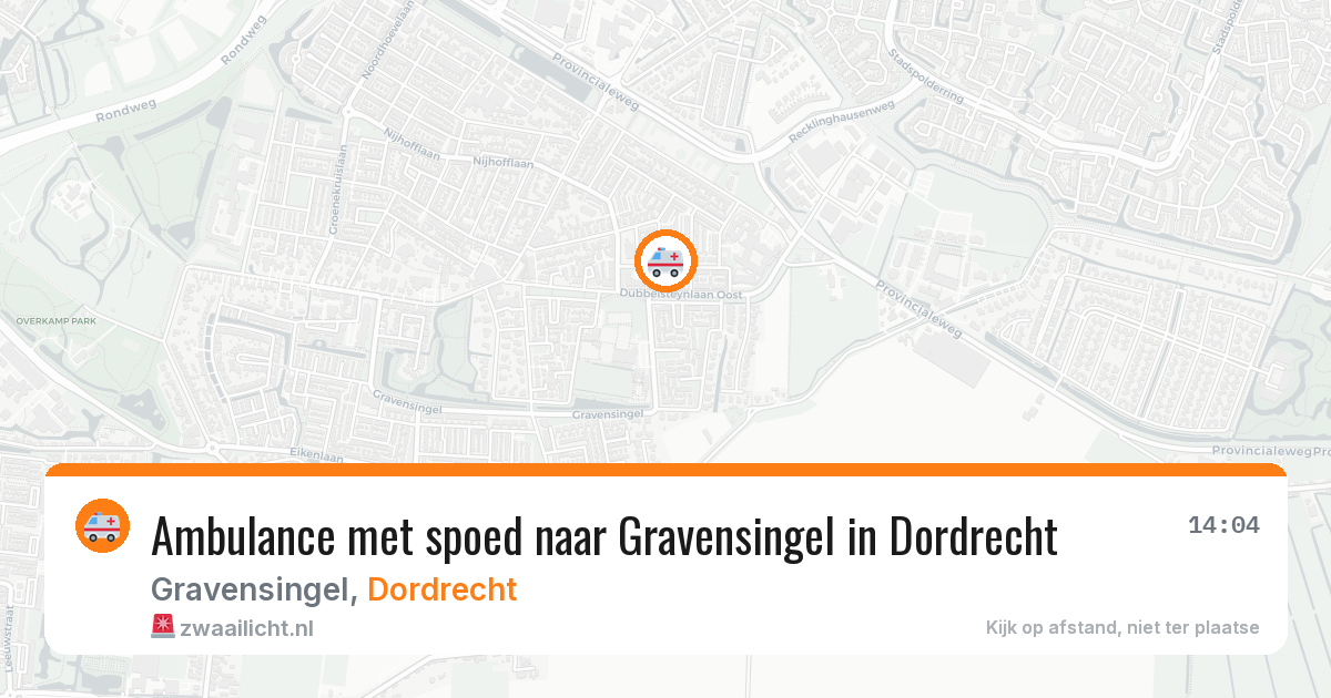 Ambulance met spoed naar Gravensingel in Dordrecht — 28 jan 2026