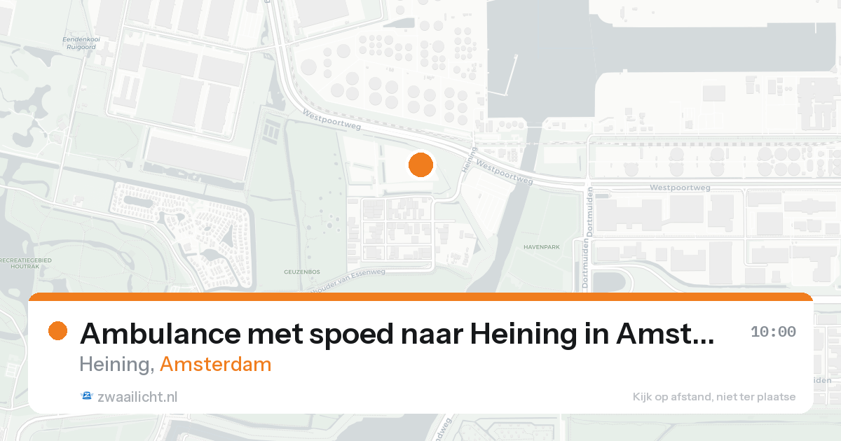Ambulance met spoed naar Heining in Amsterdam — 20 aug 2026