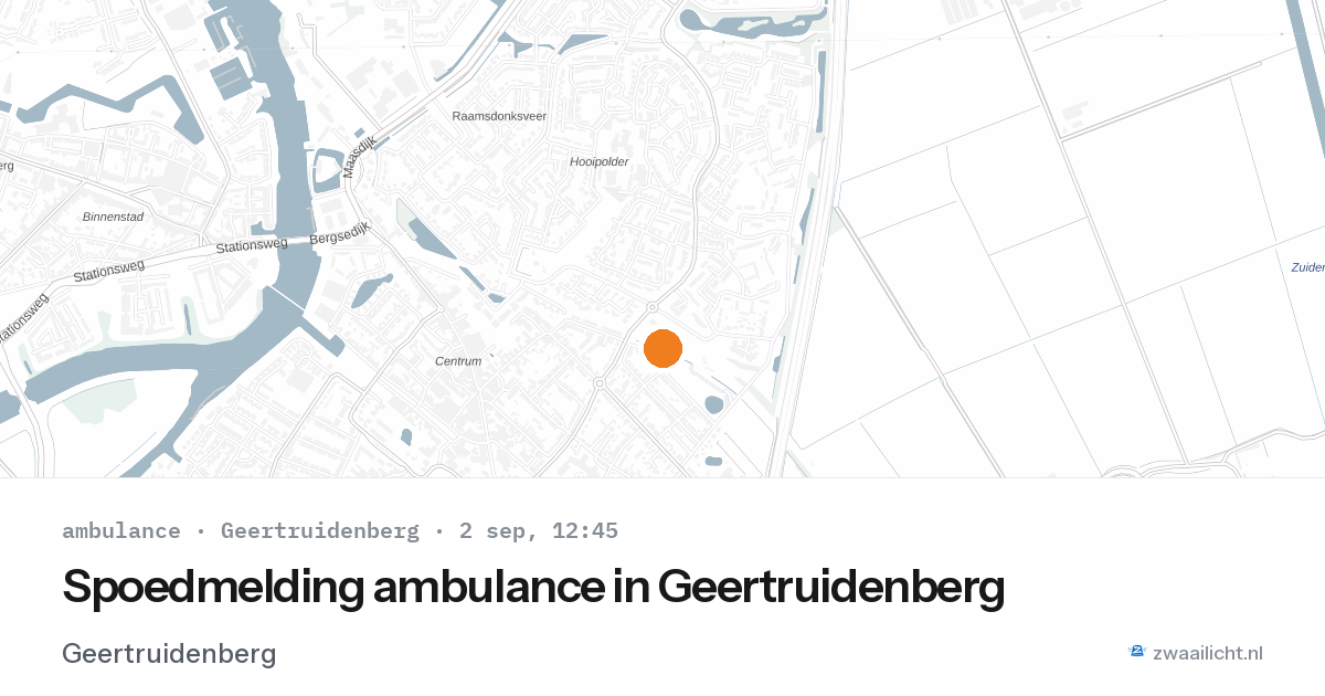 Spoedmelding ambulance in Geertruidenberg — 2 sep 2026
