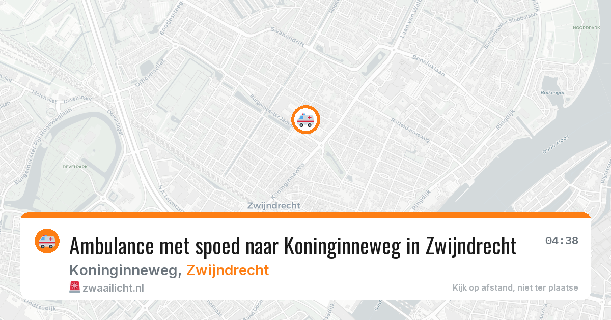 Ambulance met spoed naar Koninginneweg in Zwijndrecht — 25 jul 2026