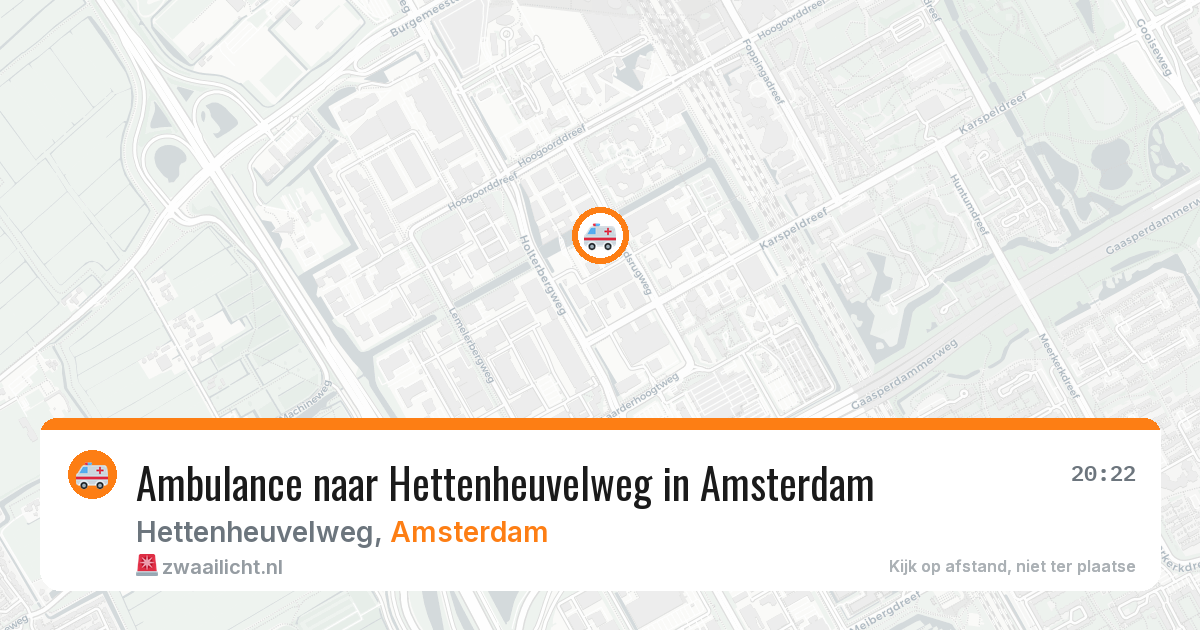Ambulance naar Hettenheuvelweg in Amsterdam — 4 apr 2026
