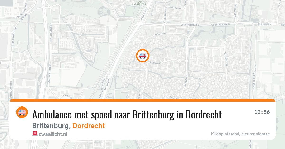 Ambulance met spoed naar Brittenburg in Dordrecht — 3 jun 2026