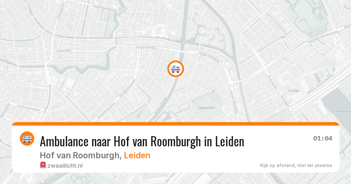 Ambulance naar Hof van Roomburgh in Leiden — 23 jun 2026