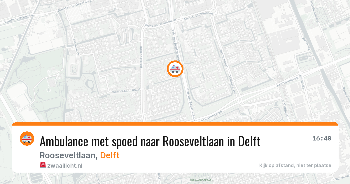 Ambulance met spoed naar Rooseveltlaan in Delft — 11 jul 2026