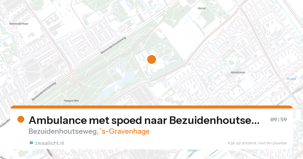Ambulance met spoed naar Bezuidenhoutseweg in 's-Gravenhage — 28 aug 2026
