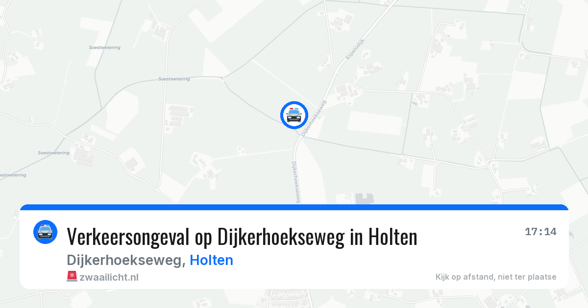 Verkeersongeval op Dijkerhoekseweg in Holten — 28 apr 2026