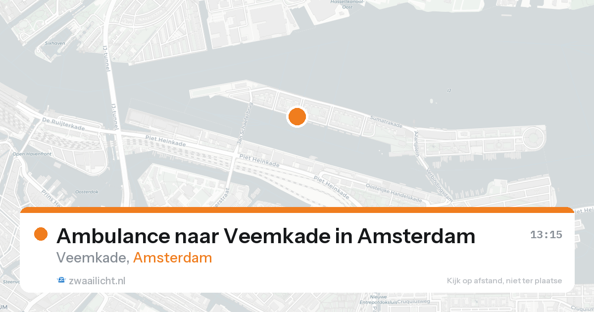 Ambulance naar Veemkade in Amsterdam — 16 aug 2026