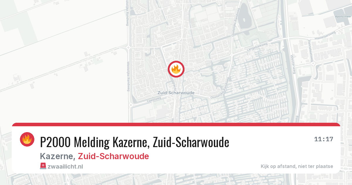 P2000 Melding Kazerne, Zuid-Scharwoude — 28 mei 2026
