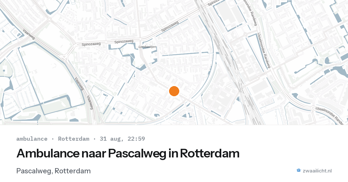 Ambulance naar Pascalweg in Rotterdam — 31 aug 2026