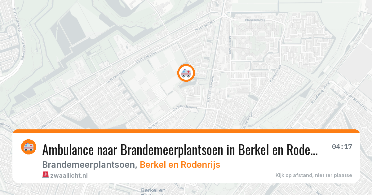 Ambulance naar Brandemeerplantsoen in Berkel en Rodenrijs — 7 jun 2026