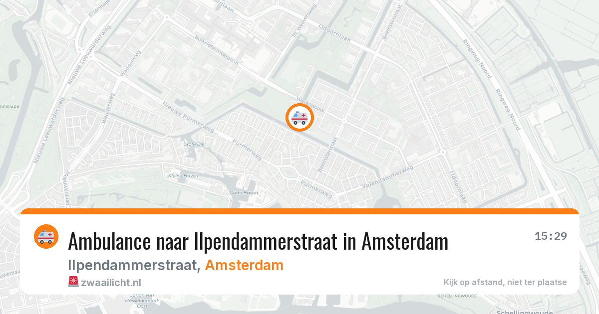 Ambulance naar Ilpendammerstraat in Amsterdam — 16 mrt 2026