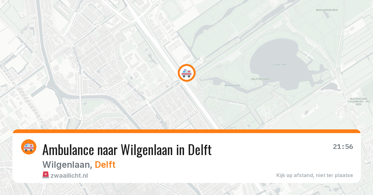 Ambulance naar Wilgenlaan in Delft — 13 jun 2026